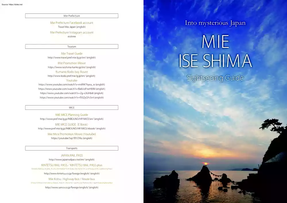 MIE ISE SHIMA Sightseeing Guide