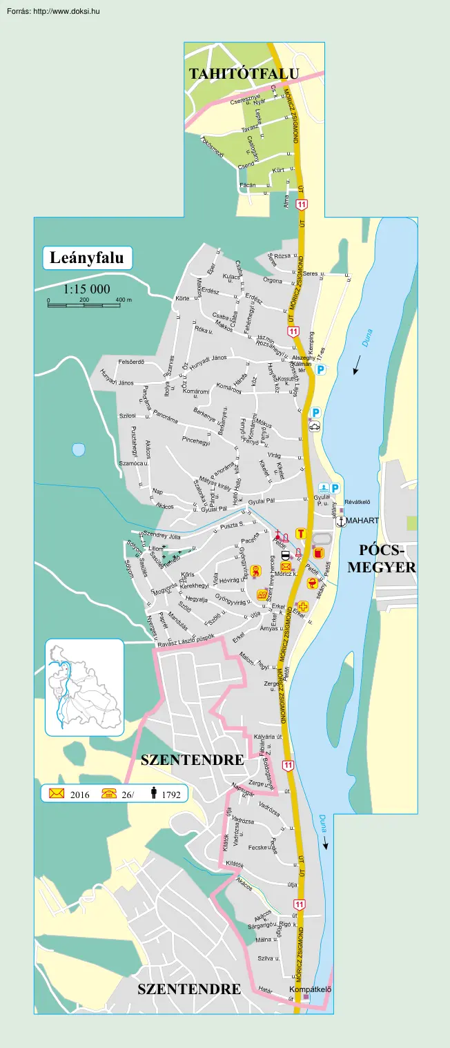 Leányfalu térképe