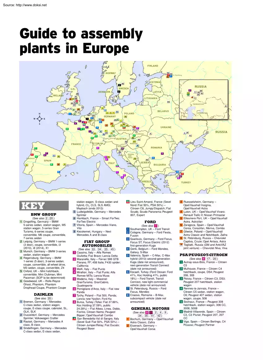 Guide to Assembly Plants in Europe