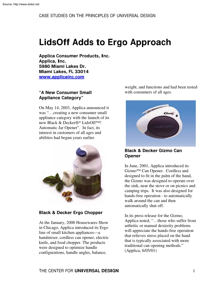 LidsOff Adds to Ergo Approach
