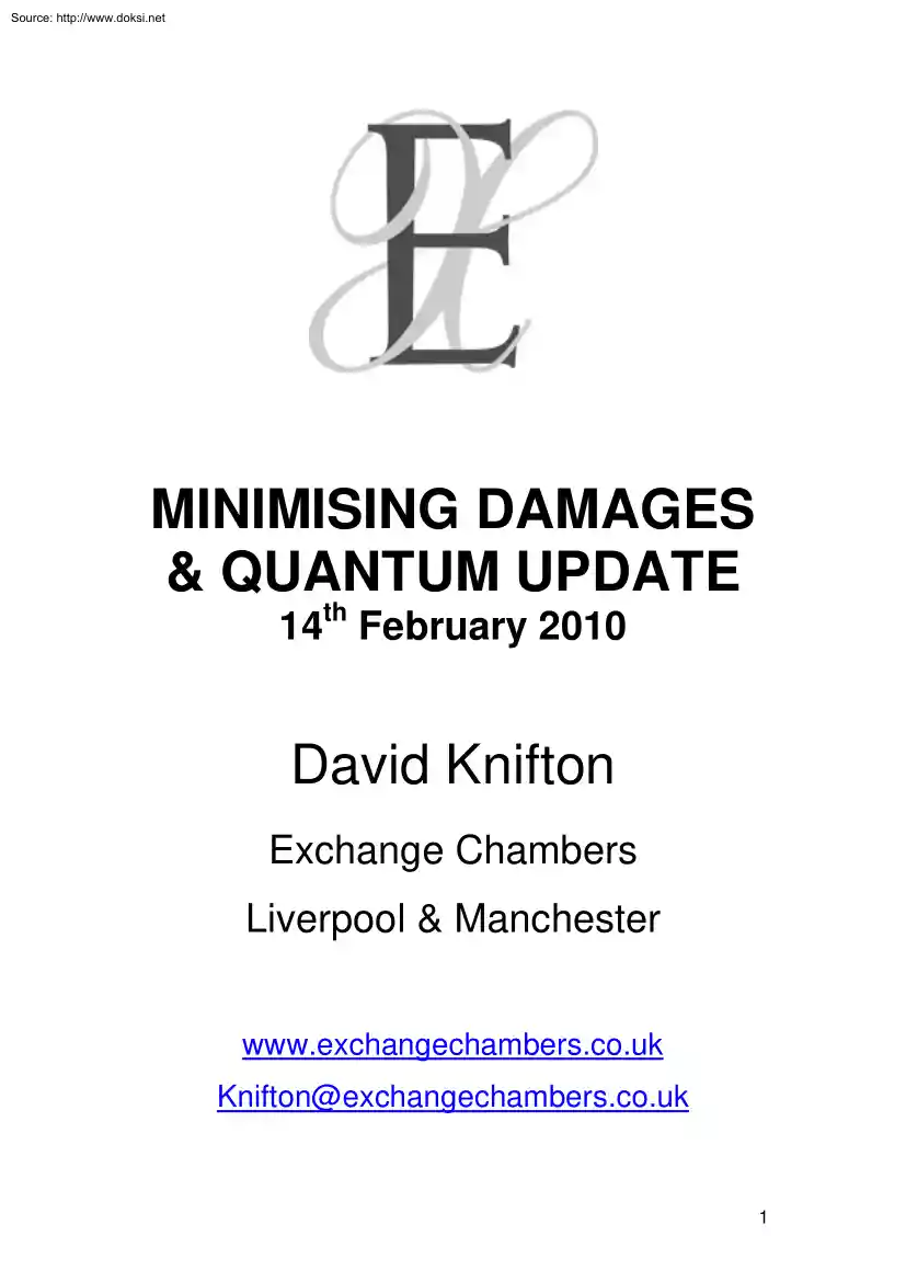 David Knifton - Minimising Damages and Quantum Update