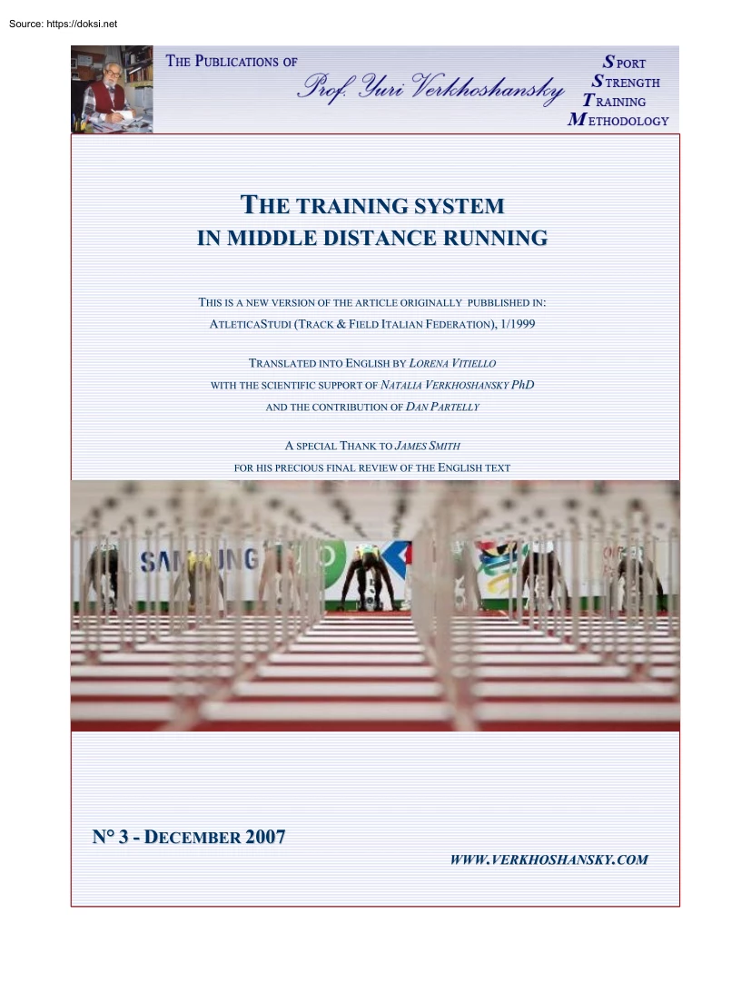 The Training System in Middle Distance Running
