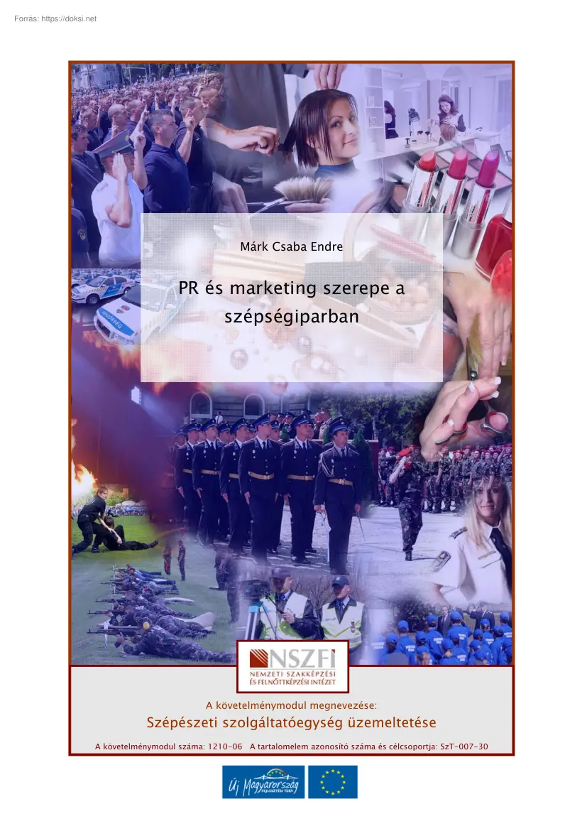 Márk Csaba Endre - PR és marketing szerepe a szépségiparban
