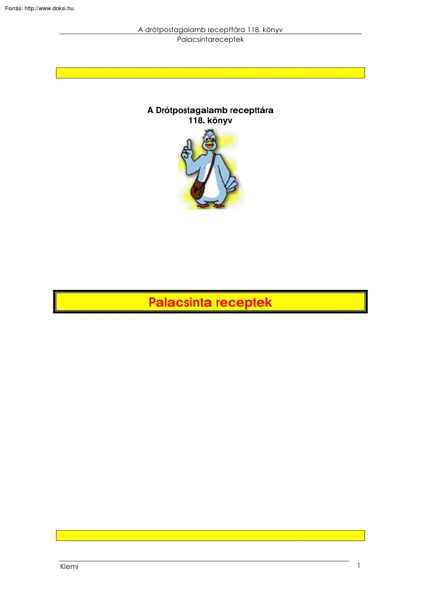 Klement András - Palacsinta receptek