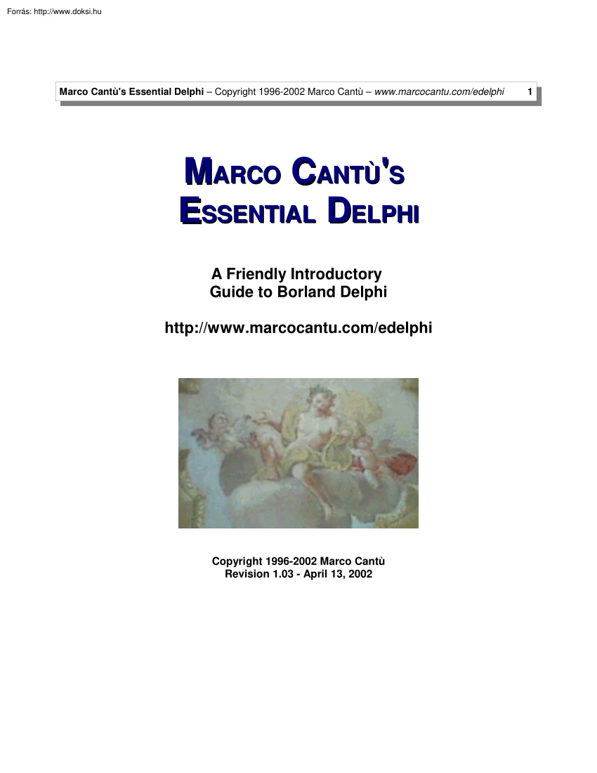 Marco Cantú - Essential Delphi 1.03