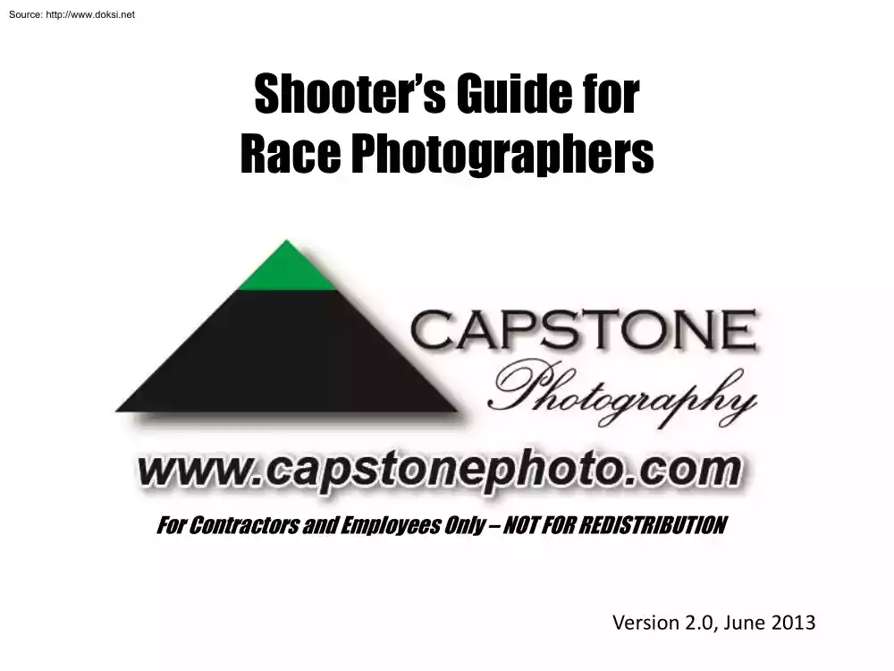 Shooter Guide for Race Photographers