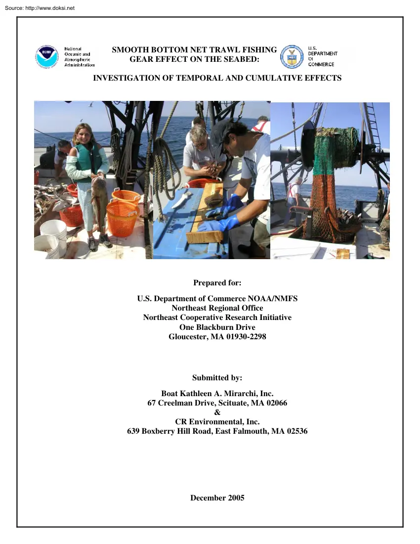 Smooth Bottom Net Trawl Fishing, Gear Effect on the Seabed