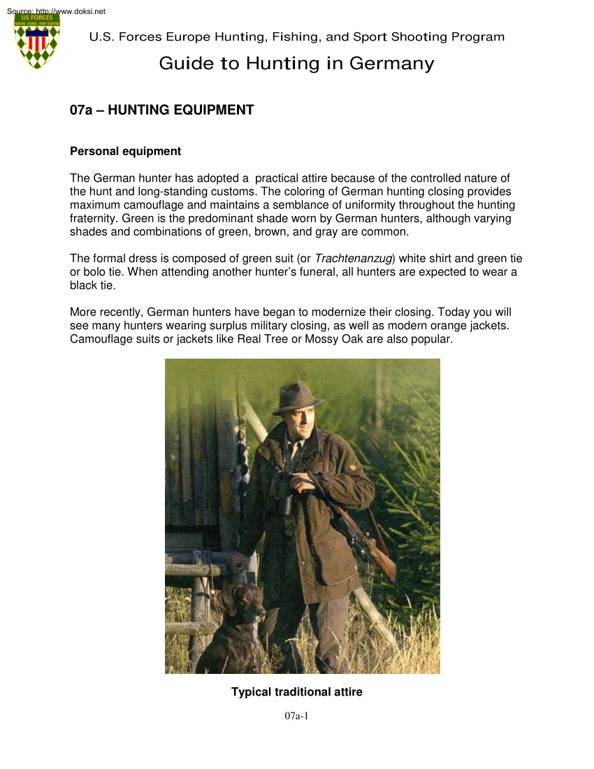 Guide to Hunting in Germany, Hunting Equipment