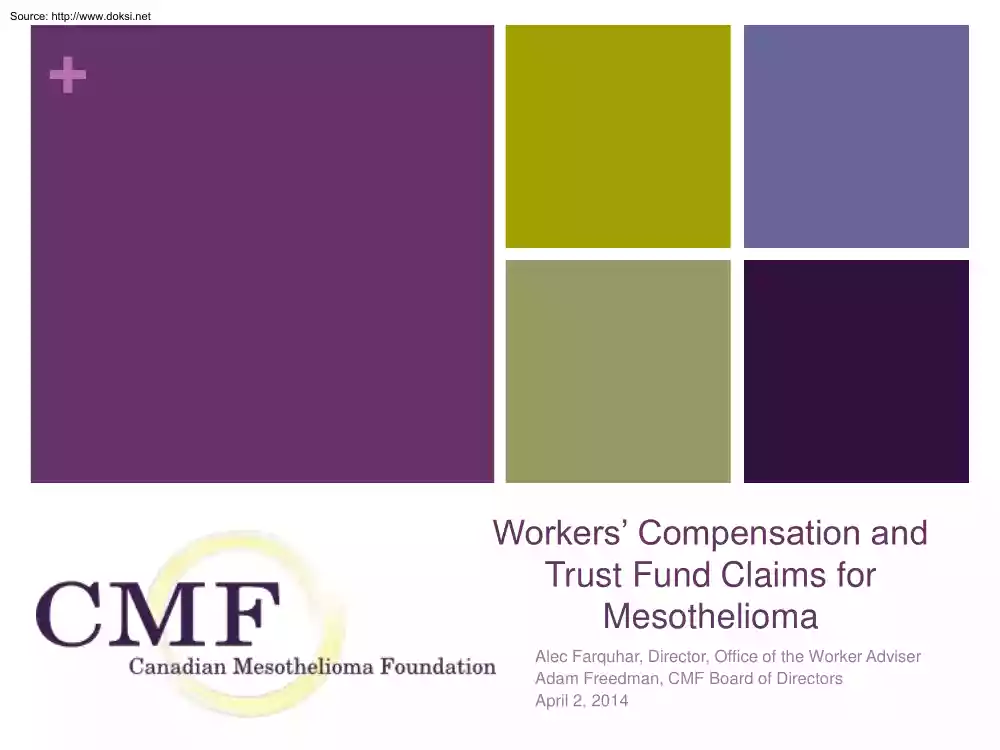 Farquhar-Freedman - Workers Compensation and Trust Fund Claims for Mesothelioma