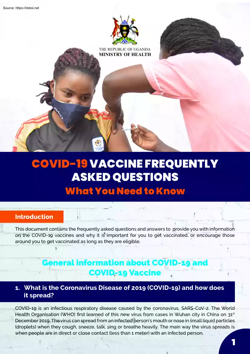 COVID-19 Vaccine, What you Need to Know
