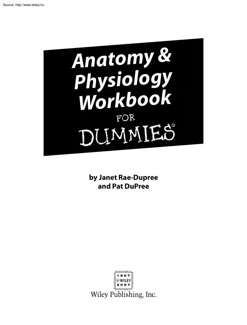 Anatomy and physiology workbook for dummies