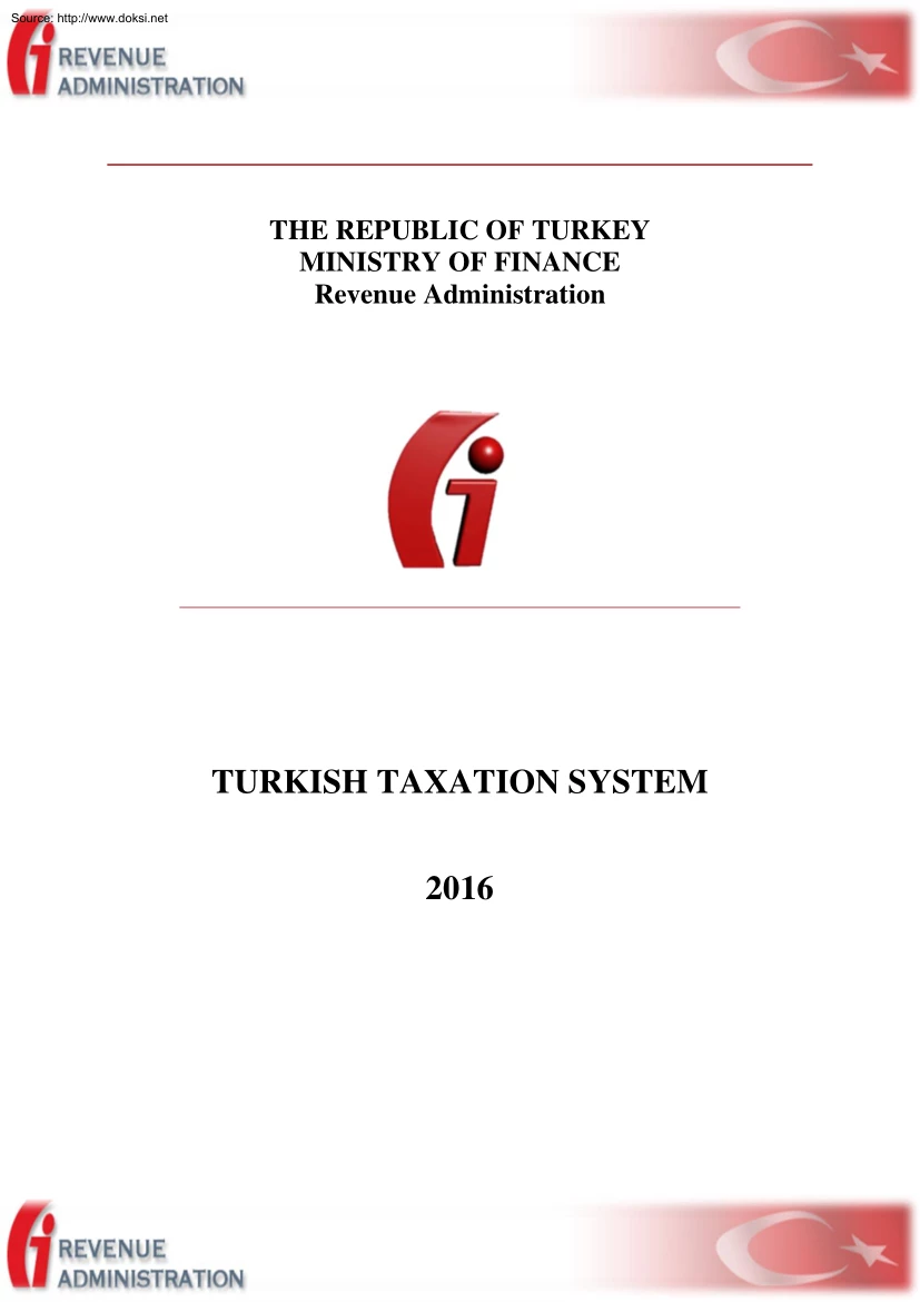 The Republic of Turkey Ministry of Finance, Revenue Administration