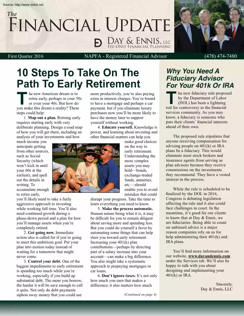 10 Steps to Take on The Path to Early Retirement