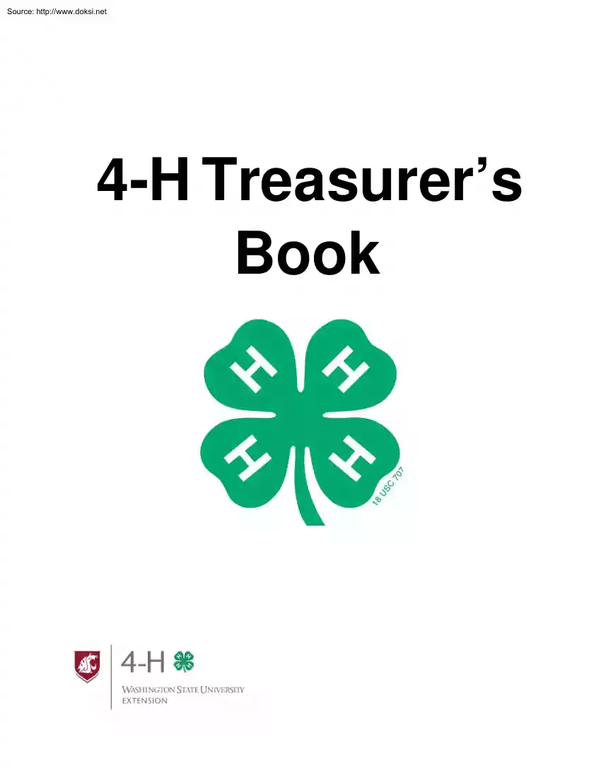 4H Treasurers Book