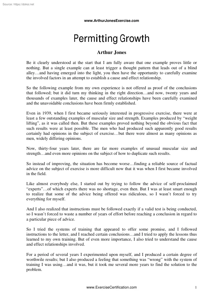Arthur Jones - Permitting growth