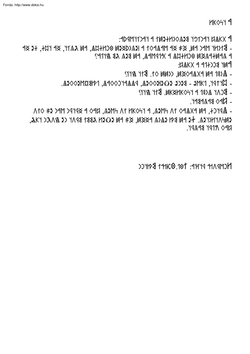 A tükör, rovásírással