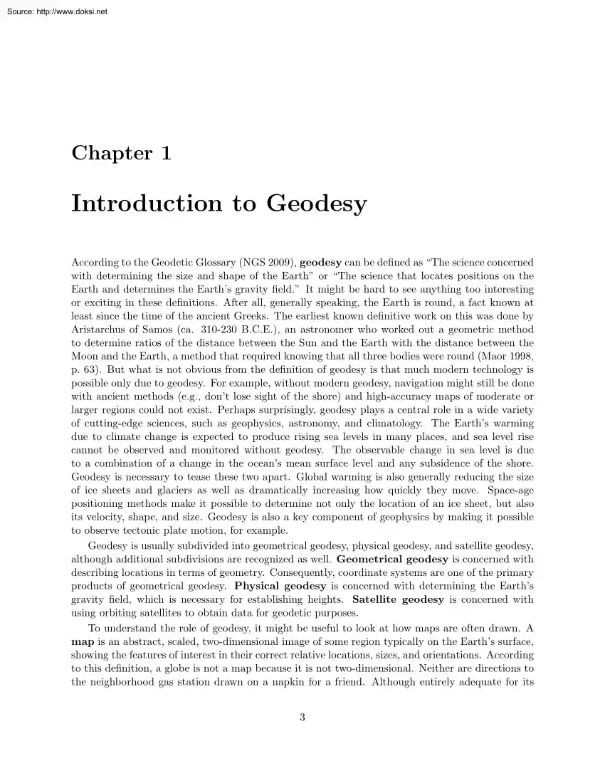 Introduction to Geodesy
