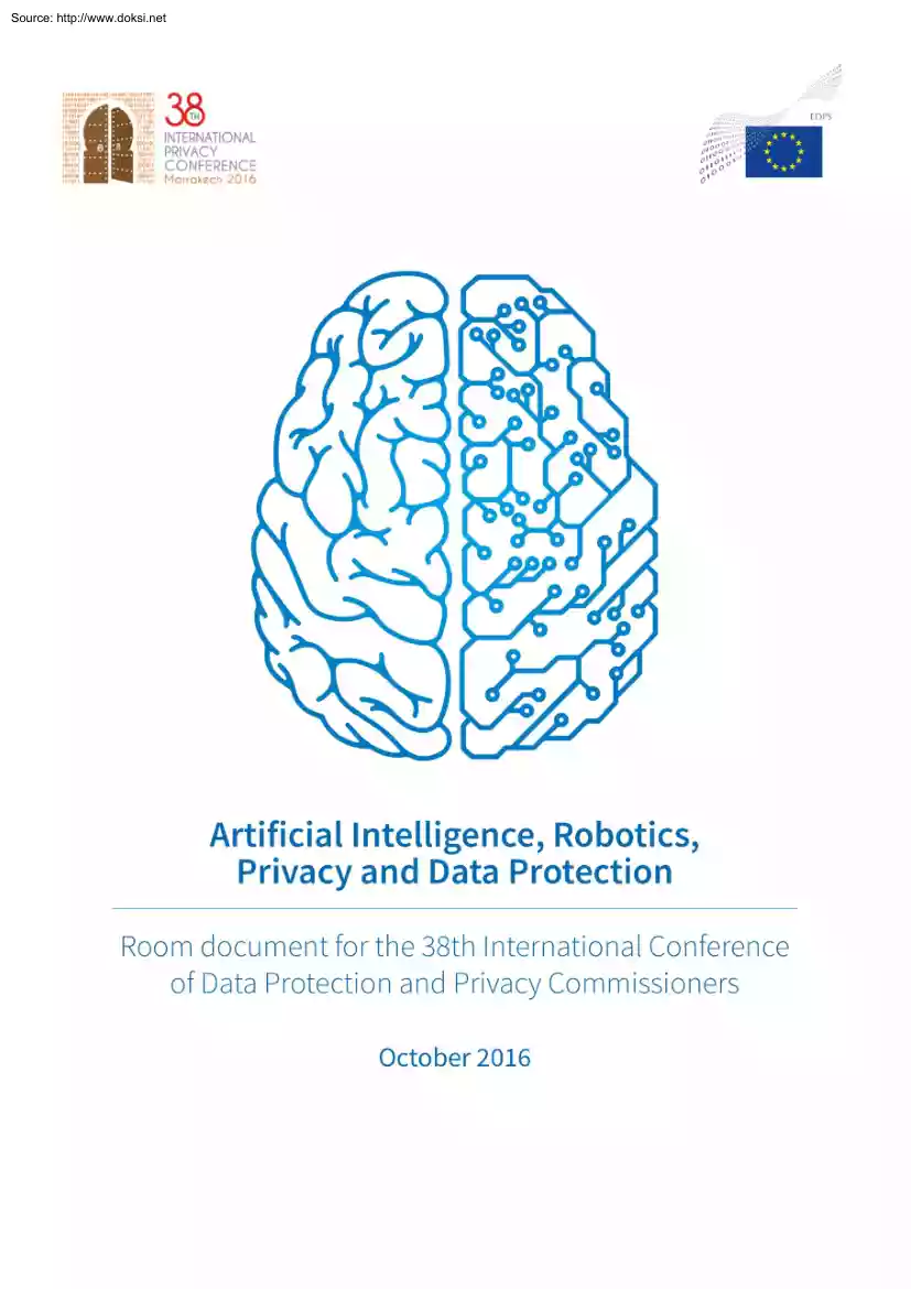 Artificial Intelligence, Robotics, Privacy and Data Protection