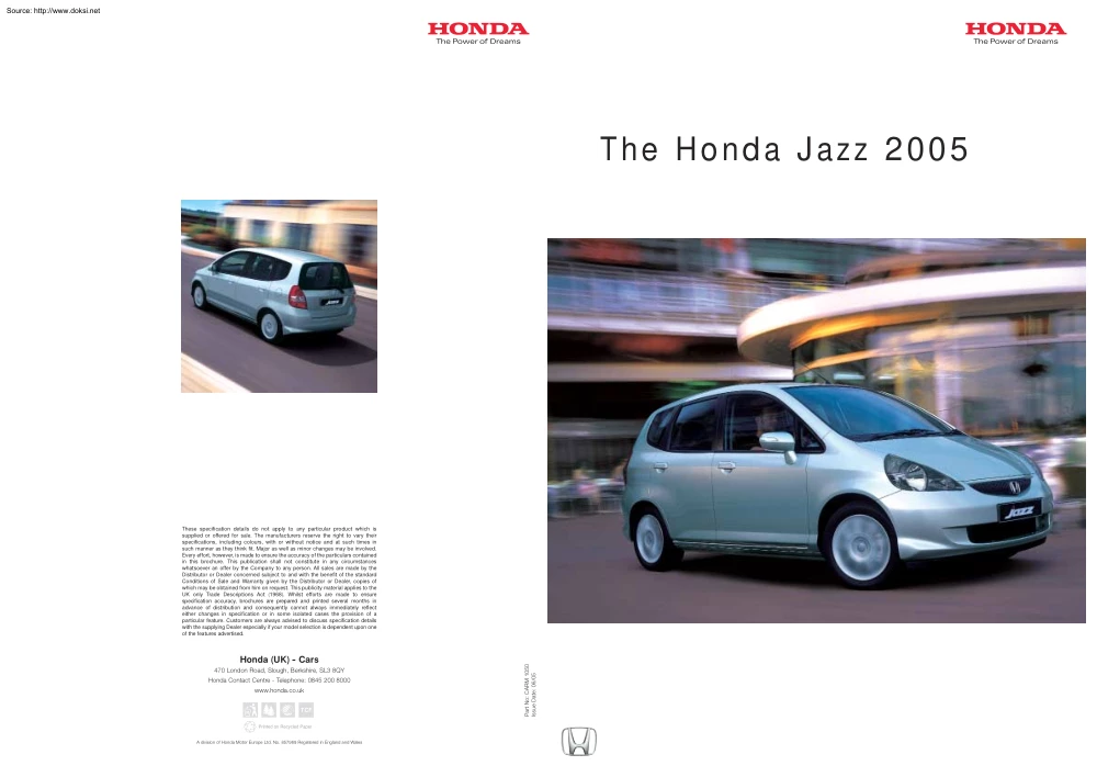 Honda Jazz Catalogue, 2005