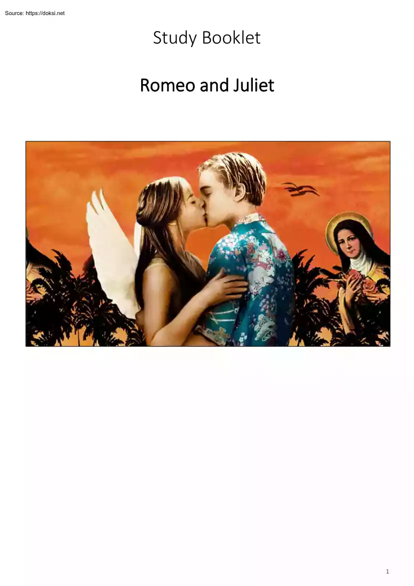 Romeo and Juliet, Study Booklet