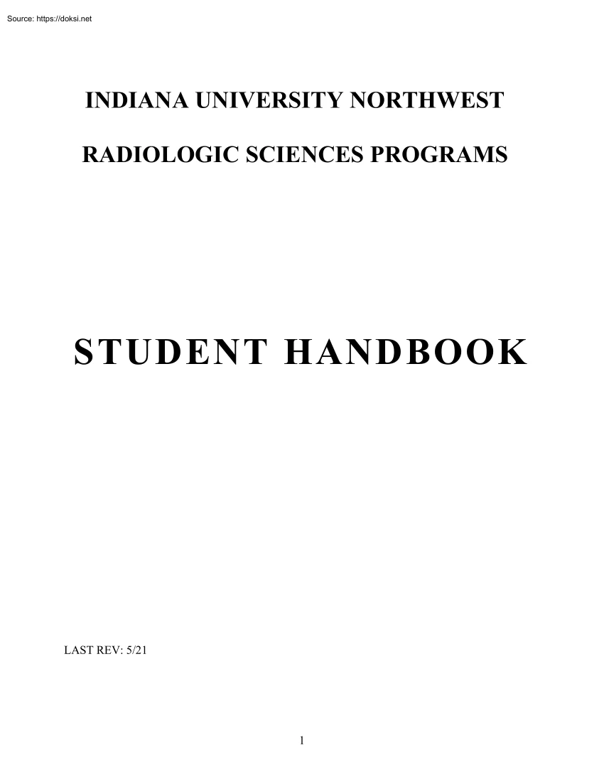 Indiana University Northwest, Student Handbook