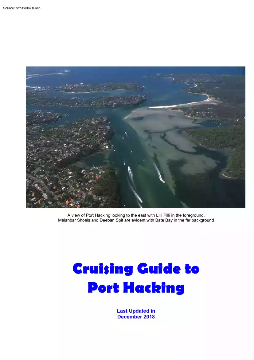 Cruising Guide to Port Hacking