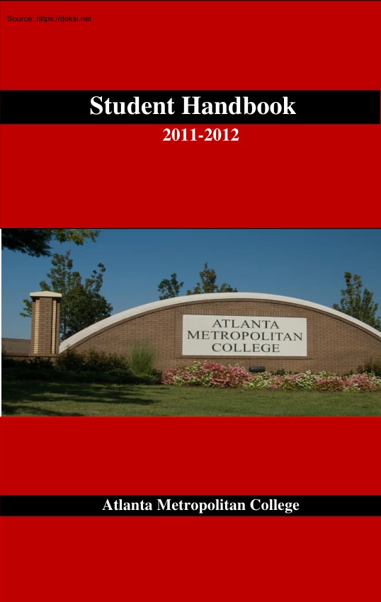 Atlanta Metropolitan College, Student Handbook