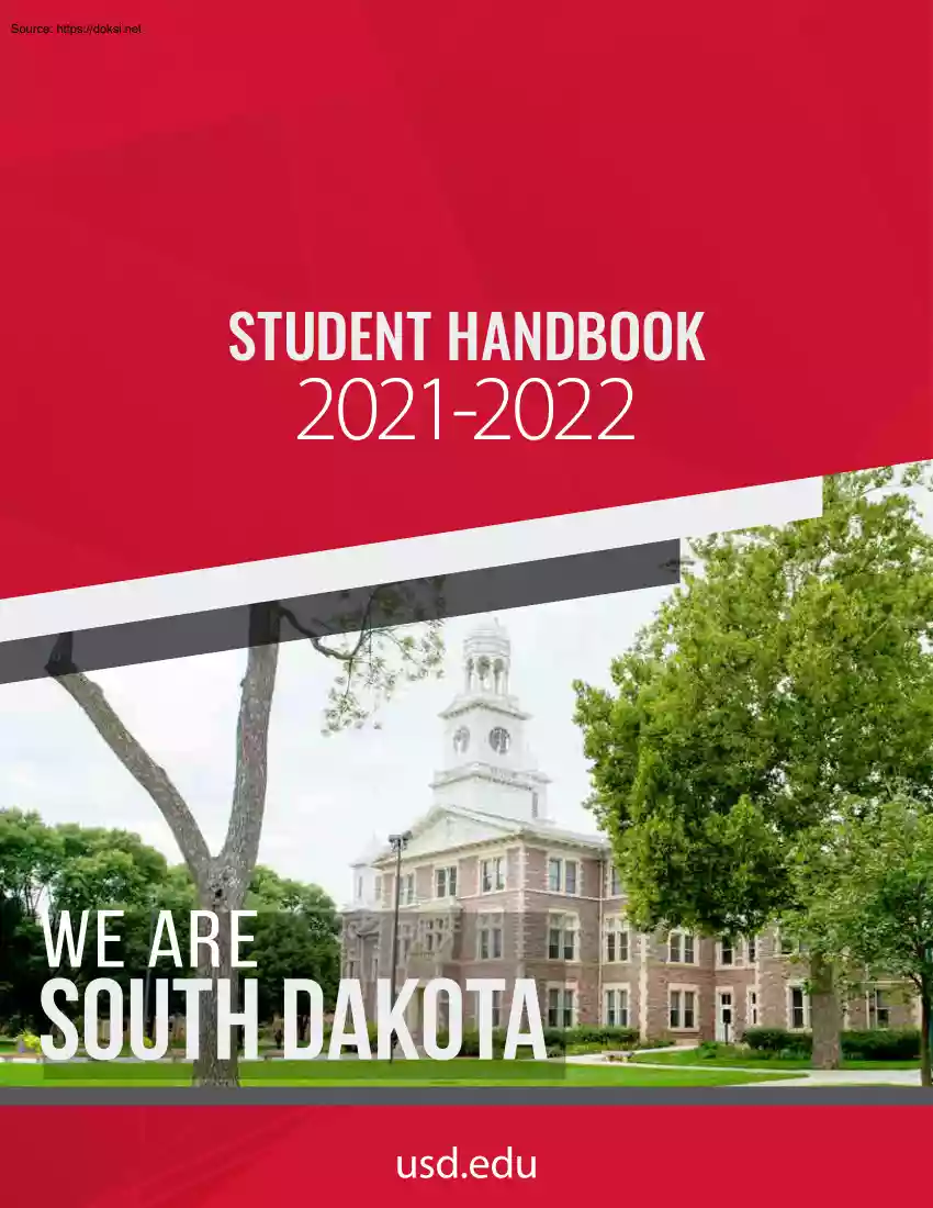 Universiy of South Dakota, Student Handbook