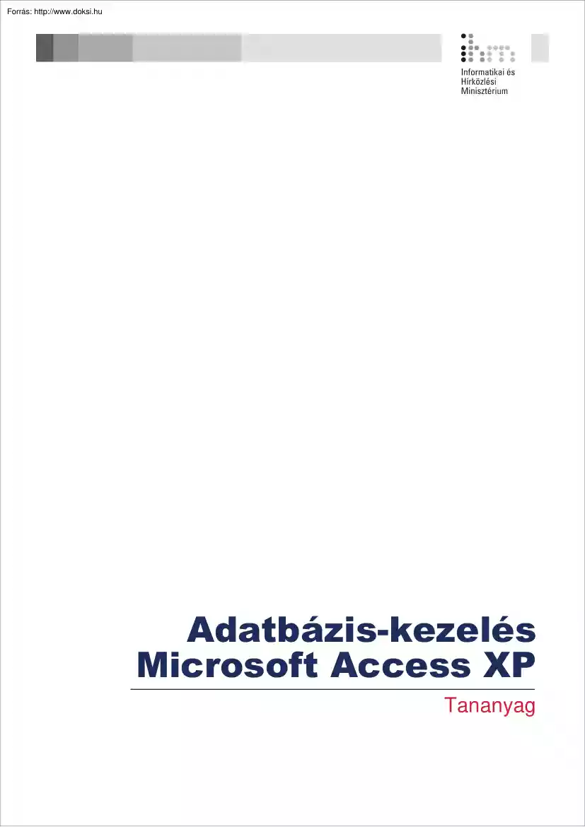 Access XP ECDL tananyag