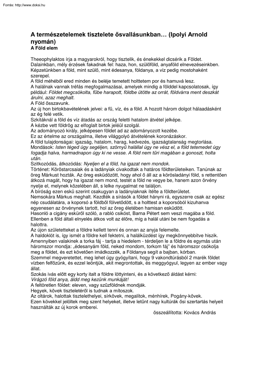 Kovács András - A Föld, Hortobágy, Stonehenge