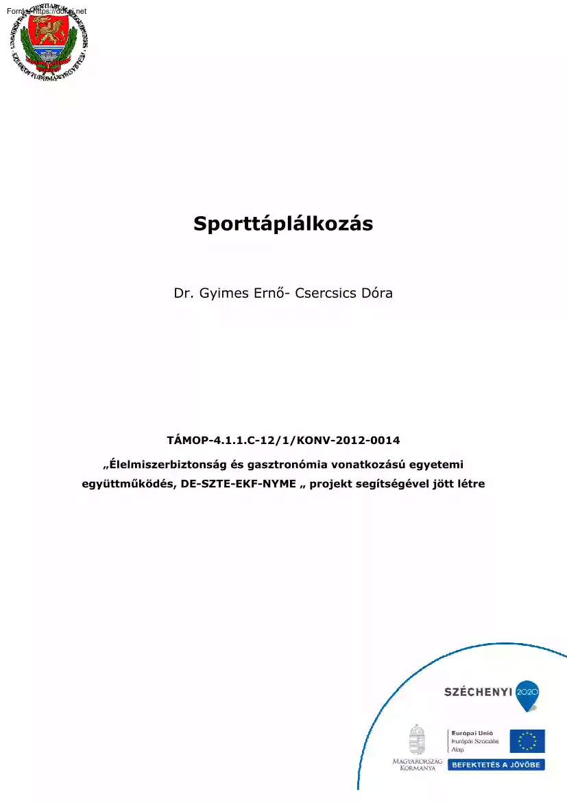 Dr. Gyimes-Csercsics - Sporttáplálkozás