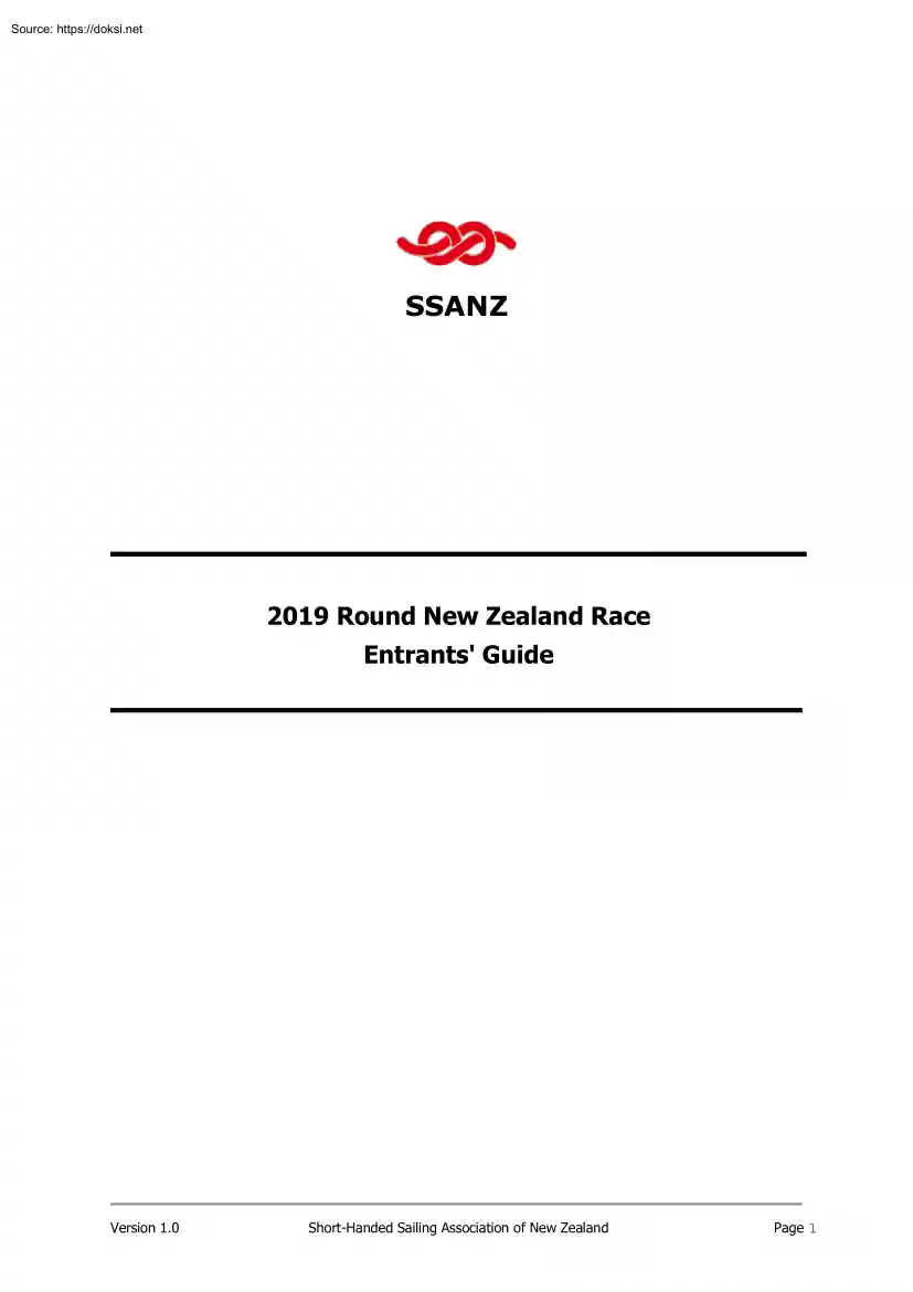 2019 Round New Zealand Race Entrants Guide