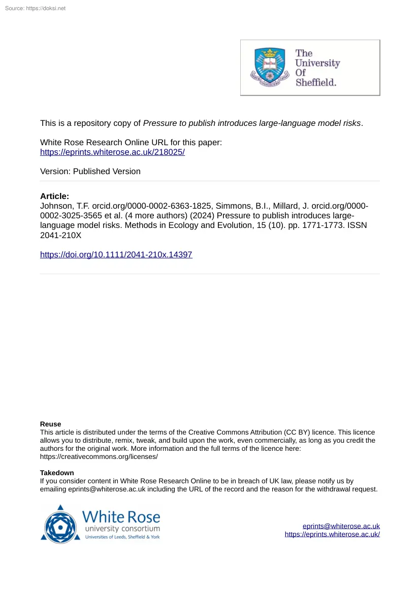 Pressure to publish introduces large-language model risks