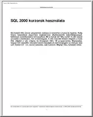 MS SQL 2000 kurzorok használata