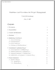 Guidelines and Procedures for Project Management