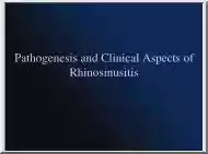 Pathogenesis and Clinical Aspects of Rhinosinusitis