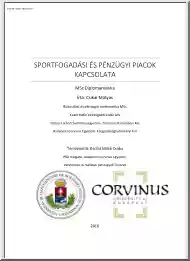 Csikai Mátyás - Sportfogadási és pénzügyi piacok kapcsolata