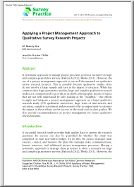 M. Mandy-Jennifer - Applying a Project Management Approach to Qualitative Survey Research Projects