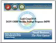 Gold Coast 2018, DON OSBP Mentor Protege Program