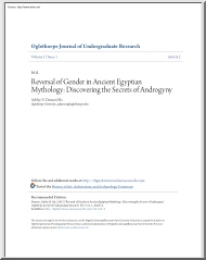 Ashley N. Dawson Ms. - Reversal of Gender in Ancient Egyptian Mythology, Discovering the Secrets of Androgyny