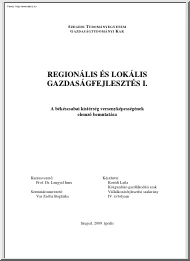 Koródi Leila - Regionális és lokális gazdaságfejlesztés I