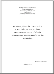 Berta Zsófia - Belgium, Dánia és az Egyesült Királyság protokolláris összehasonlítása