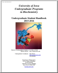 Dr. Marc S. Wold - Biochemistry Undergraduate Student Handbook