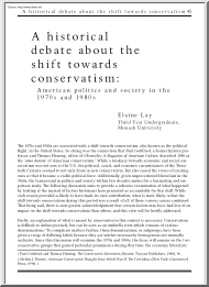 Elaine Lay - A Historical Debate about the Shift Toward Conservatism