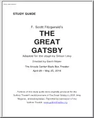 F. Scott Fitzgeralds The Great Gatsby Adapted for the Stage by Lemon Levy