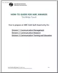 How to Guide for IABC Awards