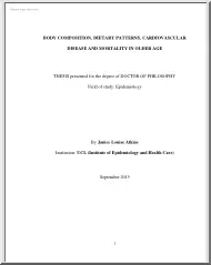 Janice Louise Atkins - Body composition, dietary patterns, cardiovascular disease and mortality in older age