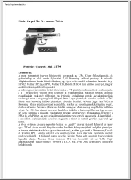 Pistolet Carpati Md. 74, az utolsó 7,65-ös pisztoly