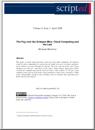 Miranda Mowbray - The fog over the grimpen mire, Cloud computing and the law