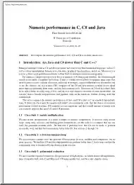 Peter Sestoft - Numeric Performance in C and Java